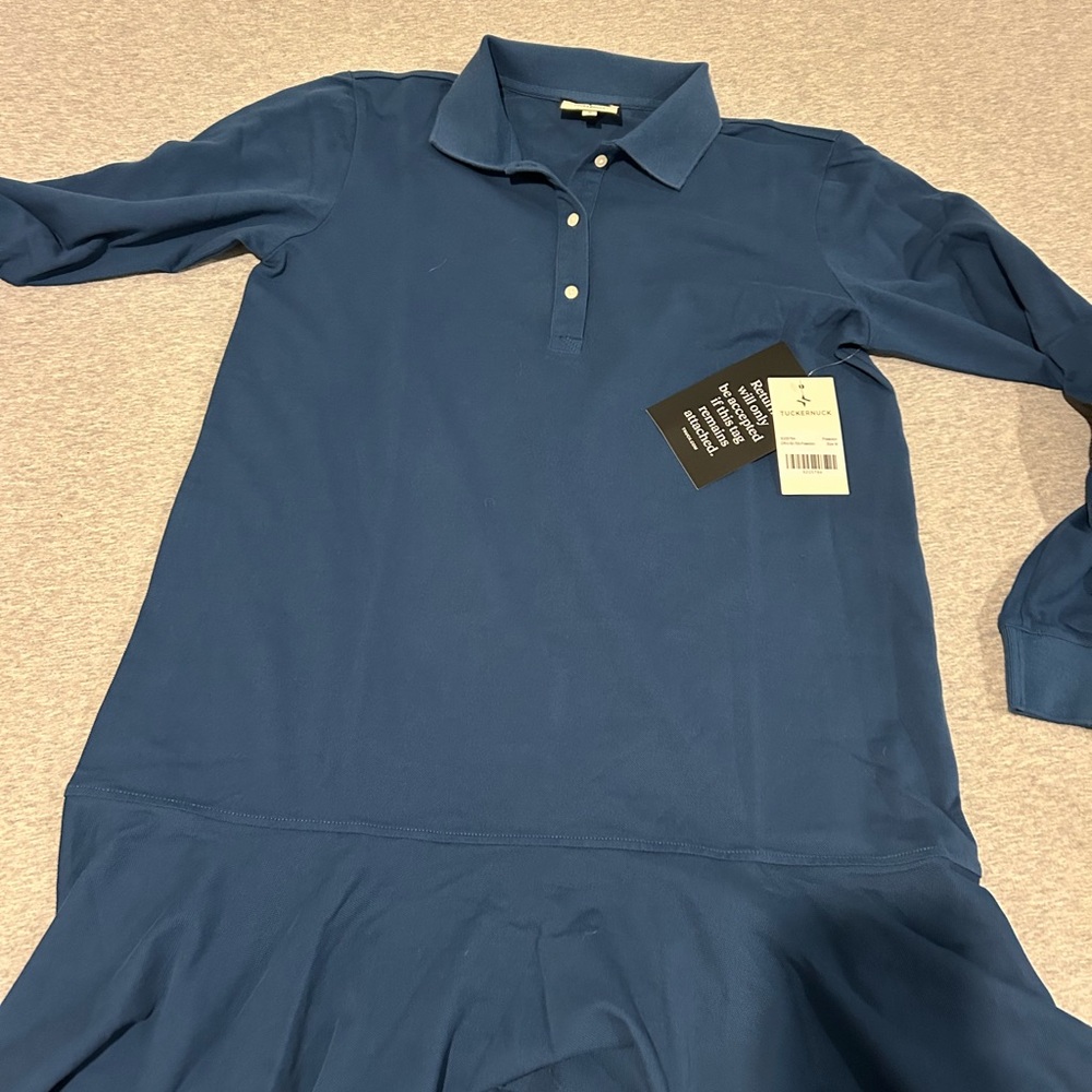 Tuckernuck Poseidon Long Sleeve Pique May Polo Dress size medium - Picture 4 of 6